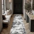 thumbnail image 1 of BERTHMEER 2'x8' Runner Rugs for Hallway Entryway Bathroom Bedroom Kitchen Non Skid Washable Black Neutral Modern Abstract Runner Rugs, 1 of 5