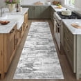 thumbnail image 1 of BERTHMEER 2'x8' Runner Rugs for Hallway Kitchen Entryway Bedroom Non-slip Washable Abstract Rugs,Gray, 1 of 7