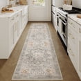 thumbnail image 1 of BERTHMEER 2'x8' Runner Rugs for Hallway Kitchen Entryway Entrance Bedroom Living Room Bedroom Washable Vintage Runner Rugs Non-slip Gray Taupe, 1 of 5