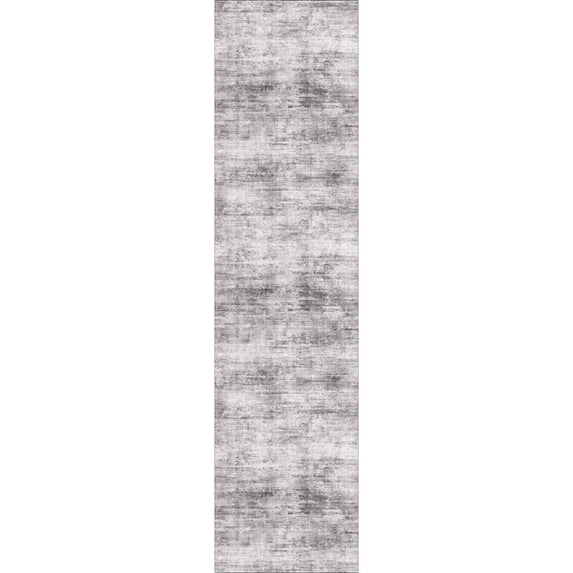 BERTHMEER 2'x8' Runner Rugs for Hallway Kitchen Entryway Machine Washable Non-slip, Black Gray