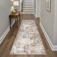 thumbnail image 1 of BERTHMEER 2'x8' Washable Modern Abstract Runner Rugs for Hallways Bathroom Bedroom Entryway Entrance Kitchen Non Slip Contemporary Distressed Indoor, Brown Multi, 1 of 3