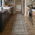 thumbnail image 1 of BERTHMEER 2'x8' Washable Runner Rugs for Hallway Bedroom Entryway Kitchen Non Slip Mossy Gray Vintage Oriental Traditional Distressed Runner Rugs, 1 of 6