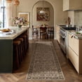 thumbnail image 1 of BERTHMEER 2'x8' Washable Runner Rugs for Hallway Kitchen Entryway Bathroom Non-slip, Brown, 1 of 6