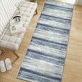 thumbnail image 1 of BERTHMEER 2'x8' Washable Runner Rugs for Hallway Kitchen Entryway Non-slip, Blue Stripe, 1 of 2