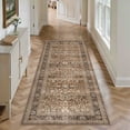 thumbnail image 1 of BERTHMEER 2'x8' Washable Runner Rugs for Living Room Bedroom Kitchen Rugs Non Slip Vintage Traditional Dorm Oriental Distressed Runner Rugs,Brown, 1 of 6
