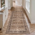 thumbnail image 1 of BERTHMEER 2'x8' Washable Runner Rugs for Living Room Bedroom Kitchen Rugs Non Slip Vintage Traditional Dorm Oriental Distressed Runner Rugs,Brown, 1 of 6