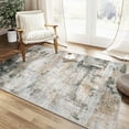 thumbnail image 1 of BERTHMEER 3'x5' Abstract Small Area Rugs for Bathroom Bedroom Entryway Kitchen Rugs Non Slip Washable Black and Brown Dorm Office Entrance Neutral Modern Contemporary Carpets, 1 of 7