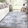 thumbnail image 1 of BERTHMEER 3'x5' Area Rugs Entryway Bedroom Rug,Machine Washable Abstract Distressed Non-Slip Rug for Living Room,Blue&Gray, 1 of 7