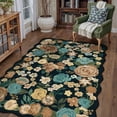 thumbnail image 1 of BERTHMEER 3'x5' Area Rugs for Living Room Bedroom Playroom Rugs Non Slip Washable Floral Black Vintage Carpets Oriental Flower Office Dorm Dining Room Traditional Throw Rugs, Multicolor, 1 of 5