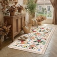 thumbnail image 1 of BERTHMEER 3'x5' Area Rugs for Living Room Kitchen Bedroom Rugs Non Slip Washable Floral Beige Vintage Carpets Oriental Flower Office Dorm Dining Room Traditional Throw Rugs, Multicolor, 1 of 7