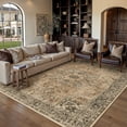 thumbnail image 1 of BERTHMEER 3'x5' Area Rugs Washable Rugs for Living Room Bedroom Dining Room Office Farmhouse Retro Traditional Non-slip Brown Rugs, 1 of 7