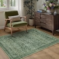 thumbnail image 1 of BERTHMEER 3'x5' Small Area Rugs for Living Room Bedroom Home Office Dorm Vintage Green Indoor Carpets Traditional Distressed Oriental Rugs Washable Non-slip Throw Rugs, 1 of 8