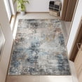 thumbnail image 1 of BERTHMEER 3'x5' Small Abstract Washable Area Rugs for Bathroom Bedroom Entryway Kitchen Rugs Non Slip Modern Dorm Office Contemporary Distressed Rugs, Blue Multicolor, 1 of 4