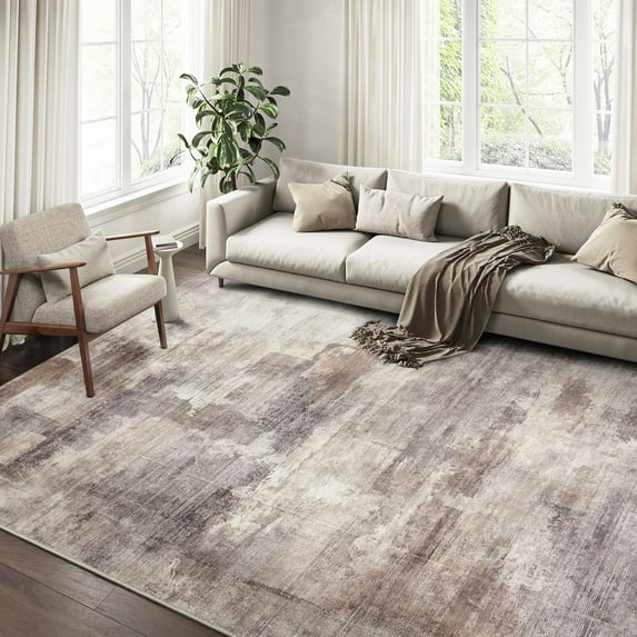 BERTHMEER 3'x5' Small Abstract Washable Area Rugs for Bathroom Bedroom Entryway Kitchen Rugs Non Slip Modern Dorm Office Contemporary Distressed Rugs,Multicolor