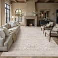thumbnail image 1 of BERTHMEER 3'x5' Small Area Rugs for Bedroom Dining Room Entryway Entrance Oriental Vintage Farmhouse Machine Washable Non-slip Traditional Distressed Throw Rugs, Light Brown, 1 of 6