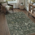thumbnail image 1 of BERTHMEER 3'x5' Small Area Rugs Washable Rugs for Bedroom Living Room Office Kitchen Entryway Entrance Doorway Vintage Floral Rugs,Green, 1 of 6