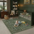 thumbnail image 1 of BERTHMEER 3'x5' Small Area Rugs Washable Rugs for Living Room Office Kitchen Entryway Doorway Non-slip,Deep Green, 1 of 8