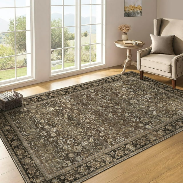 BERTHMEER 3'x5' Small Area Rugs Washable Rugs for Office Kitchen
