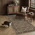 thumbnail image 1 of BERTHMEER 3'x5' Small Area Rugs Washable Rugs for Office Kitchen Entryway Doorway Non-slip, Brown, 1 of 6