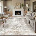 thumbnail image 1 of BERTHMEER 3'x5' Small Area Rugs Washable Rugs for Office Kitchen Entryway Doorway Non-slip, Gold Gray, 1 of 3