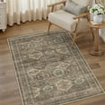 thumbnail image 1 of BERTHMEER 3'x5' Small Washable Area Rugs for Doorway Entrance Bedroom Entryway Kitchen Rugs Non Slip Vintage Traditional Office Oriental Distressed Throw Rugs,Brown, 1 of 5