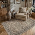 thumbnail image 1 of BERTHMEER 3'x5' Small Washable Brown Area Rugs for Bathroom Bedroom Entryway Kitchen Rugs Non Slip Vintage Traditional Office Oriental Distressed Throw Rugs, 1 of 6
