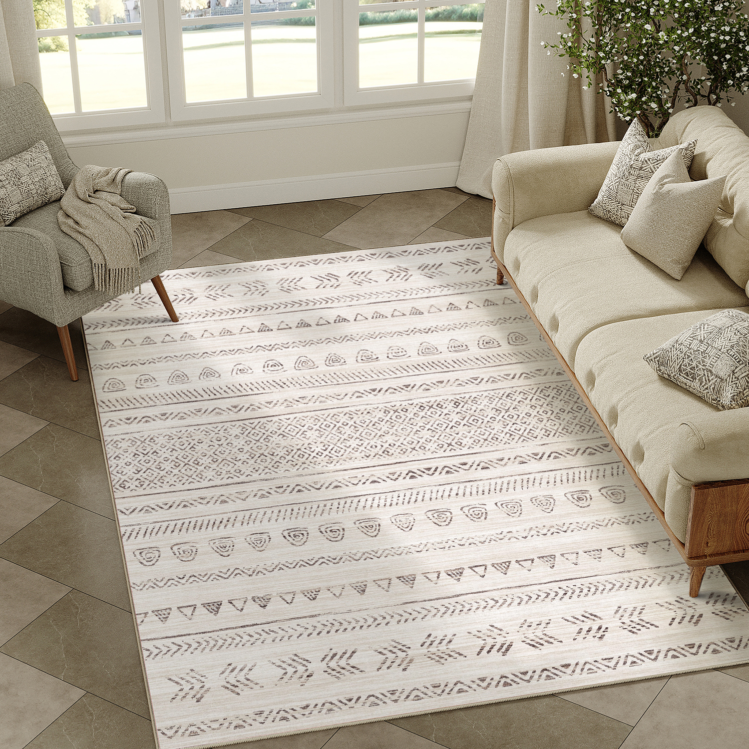 BERTHMEER 3'x5' Washable Area Rugs for Bathroom Bedroom Entryway ...