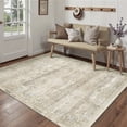 thumbnail image 1 of BERTHMEER 3'x5' Washable Area Rugs for Entryway Entrance Kitchen Bedroom Office Dorm Rugs Non Slip Vintage Traditional Oriental Distressed Throw Rugs,Apricot, 1 of 6