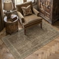 thumbnail image 1 of BERTHMEER 3'x5' Washable Area Rugs for Entryway Entrance Kitchen Bedroom Office Rugs Non Slip Vintage Traditional Oriental Distressed Throw Rugs,Brown, 1 of 6