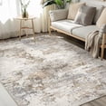 thumbnail image 1 of BERTHMEER 3'x5' Washable Area Rugs for Bathroom Bedroom Entryway Kitchen Non Slip Dorm Office Brown Modern Abstract Contemporary Carpets, 1 of 6