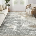 thumbnail image 1 of BERTHMEER 3'x5' Washable Area Rugs for Bathroom Bedroom Entryway Kitchen Rugs Non Slip Gray Dorm Office Gold Modern Abstract Contemporary Carpets, 1 of 6