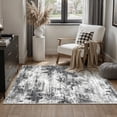 thumbnail image 1 of BERTHMEER 3'x5' Washable Black Area Rugs for Bathroom Bedroom Entryway Kitchen Rugs Non Slip Dorm Office Neutral Modern Abstract Rugs, 1 of 5
