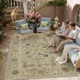 thumbnail image 1 of BERTHMEER 3'x5' Easy Jute Area Rug for Living Room, Front Door Mat Non Slip Washable Neutral Area Rug, Farmhouse Non Slip Low Pile Floor Carpet for Entryway Porch Doorway, Blue, 1 of 5