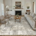 thumbnail image 1 of BERTHMEER 4'x6' Abstract Area Rugs for Living Room Entryway Office Washable Rugs, Non-slip, Beige Gray, 1 of 3