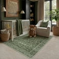 thumbnail image 1 of BERTHMEER 4'x6' Area Rugs for Living Room Bedroom Dining Room Kitchen Non Slip Washable Farmhouse Office Rugs Oriental Vintage Traditional Carpets, Green, 1 of 7