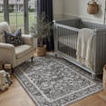 thumbnail image 1 of BERTHMEER 4'x6' Area Rugs Washable Rugs for Office Kitchen Entryway Doorway Non-slip, Black, 1 of 5
