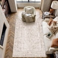 thumbnail image 1 of BERTHMEER 4'x6' Area Rugs Washable Vintage Oriental Rugs for Office Entryway Bedroom Throw Rugs Non-slip, Brown, 1 of 8