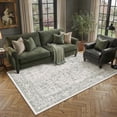 thumbnail image 1 of BERTHMEER 4'x6' Area Rugs Washable Vintage Oriental Rugs for Office Entryway Bedroom Throw Rugs Non-slip, Green, 1 of 5