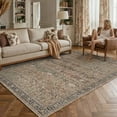 thumbnail image 1 of BERTHMEER 4'x6' Brown Area Rugs for Living Room Bedroom Dining Room Kitchen Non Slip Washable Farmhouse Office Rugs Oriental Vintage Traditional Carpets, 1 of 9