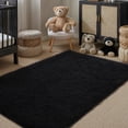 thumbnail image 1 of BERTHMEER 4'x6' Shag Fluffy Area Rugs for Living Room Entrance Kitchen Bedroom Dinning Room Soft Modern Plush Pile Ultra-Soft Rugs Carpets,Black, 1 of 5
