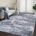 thumbnail image 1 of BERTHMEER 5' x 7' Modern Area Rugs on Clearance Abstract Rugs for Living Room Neutral Blue Navy Rugs Bedroom Contemporary Rugs Machine Washable non-slip, 1 of 9