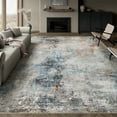 thumbnail image 1 of BERTHMEER 5'x7' Abstract Area Rugs for Living Room Bedroom Kitchen Rugs Non Slip Washable Modern Distressed Dorm Office Dining Room Indoor Rugs, Blue Multicolor, 1 of 5