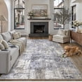 thumbnail image 1 of BERTHMEER 5'x7' Abstract Area Rugs for Living Room Modern Gray Rugs Bedroom Dining Room Office Kitchen Contemporary Rugs non-slip Machine Washable, Blue Gray, 1 of 7