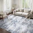 thumbnail image 1 of BERTHMEER 5'x7' Abstract Area Rugs for Living Room,Washable Indoor for Living Room Bedroom Dining Room Kitchen Office Farmhouse Contemporary Rugs,Blue and Gray, 1 of 8