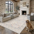 thumbnail image 1 of BERTHMEER 5'x7' Area Rugs for Living Room Bedroom Dining Room Kitchen Beige Rugs Non Slip Washable Farmhouse Office Oriental Vintage Distressed Rugs Carpets, 1 of 6