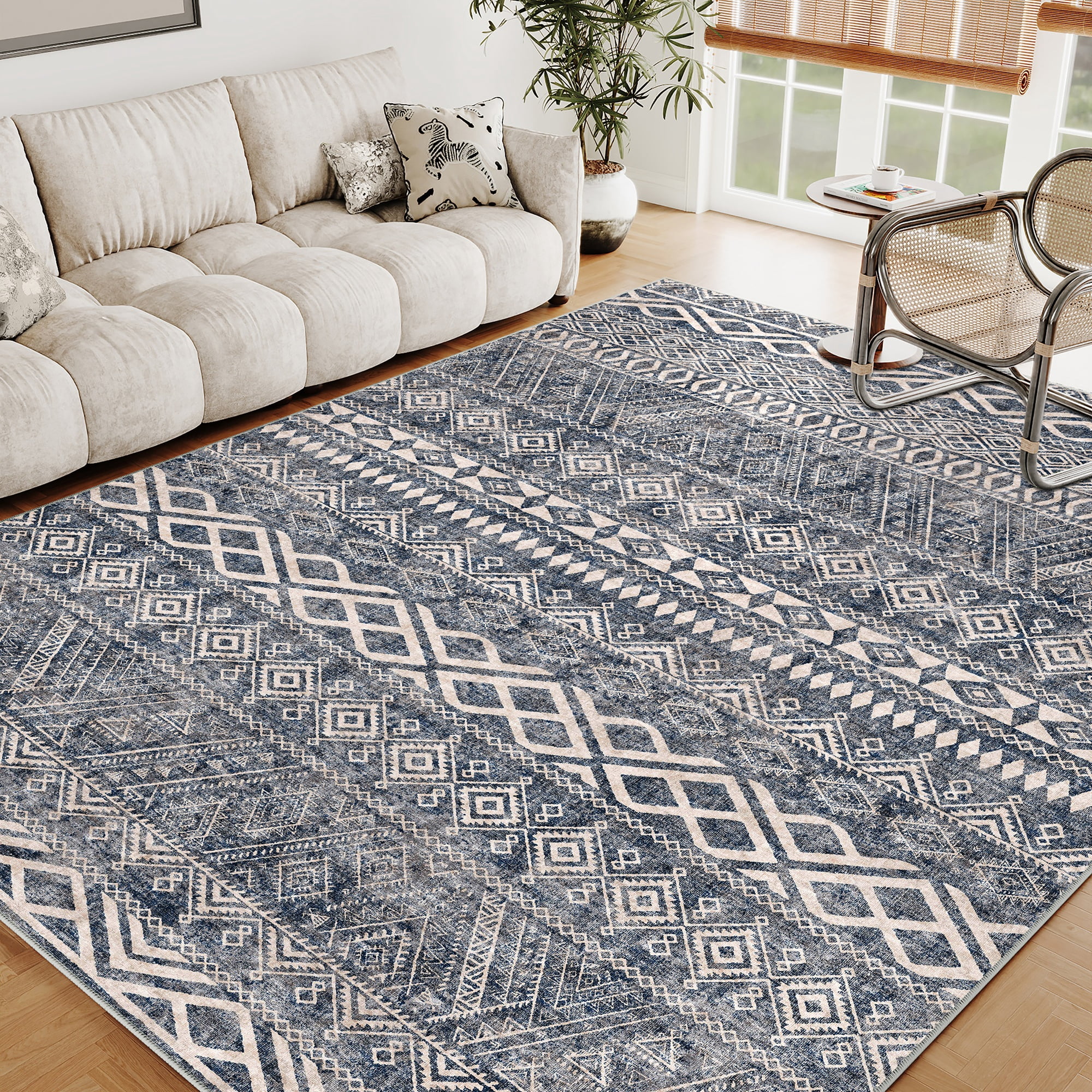 BERTHMEER 5'x7' Area Rugs for Living Room Bedroom Kitchen Boho Moroccan ...