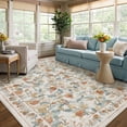 thumbnail image 1 of BERTHMEER 5'x7' Area Rugs for Living Room Rugs for Bedroom Kitchen Carpets Non Slip Washable Floral Vintage Beige Oriental Flower Office Dorm Dining Room Throw Rugs, Multicolor, 1 of 10