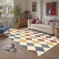 thumbnail image 1 of BERTHMEER 5'x7' Area Rugs for Living Room Modern Rhombus Checkered Rugs Bedroom Office Dining Room Farmhouse Geometric Contemporary Washable Non Slip Rugs Carpets, Colorful, 1 of 7