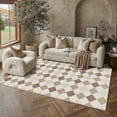 thumbnail image 1 of BERTHMEER 5'x7' Area Rugs for Living Room Modern Soft Checkered Rugs Bedroom Office Dining Room Farmhouse Geometric Contemporary Washable Non Slip Rugs Carpets, Gray & Green, 1 of 6