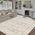 thumbnail image 1 of BERTHMEER 5'x7' Area Rugs for Living Room Rugs for Bedroom Kitchen Non Slip Washable Vintage Beige Carpets Oriental Distressed Office Dorm Dining Room Traditional Distressed Throw Rugs, 1 of 7